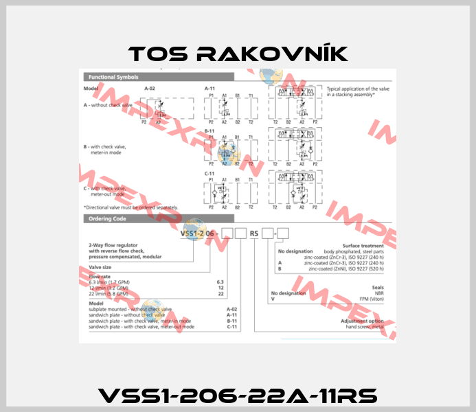 VSS1-206-22A-11RS TOS Rakovník