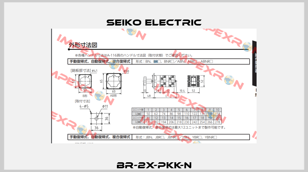 BR-2X-PKK-N Seiko Electric