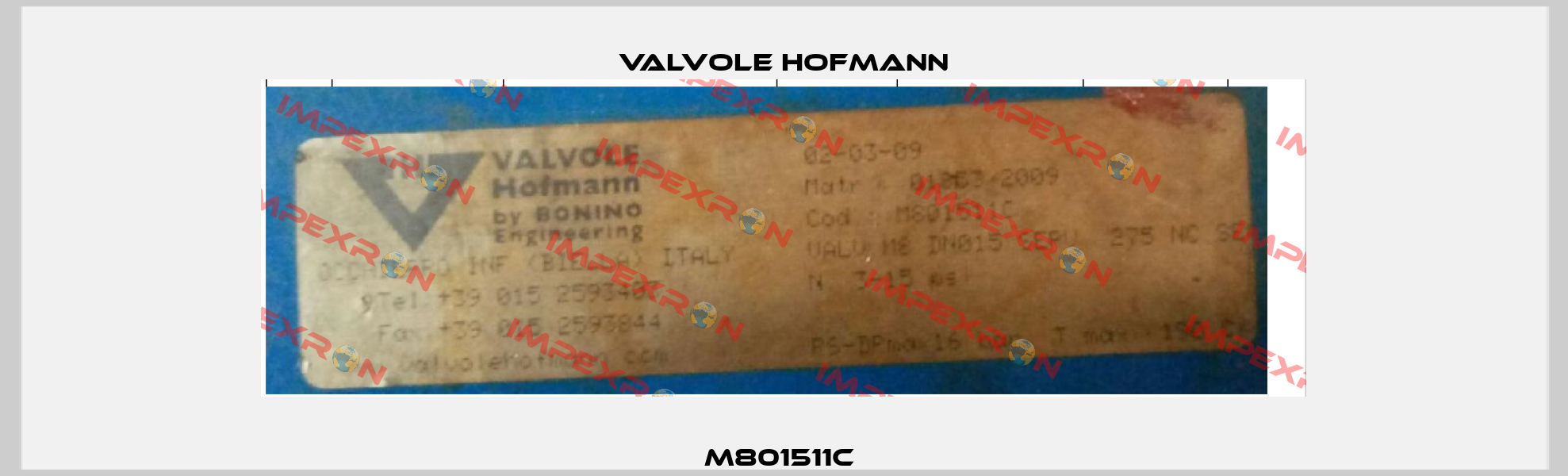 M801511C  Valvole Hofmann