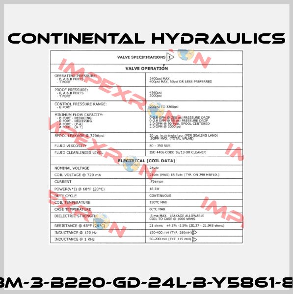 VEP03M-3-B220-GD-24L-B-Y5861-8 (OEM) Continental Hydraulics