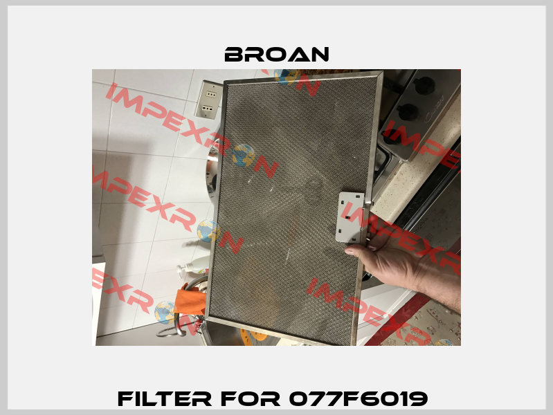 filter for 077F6019  Broan