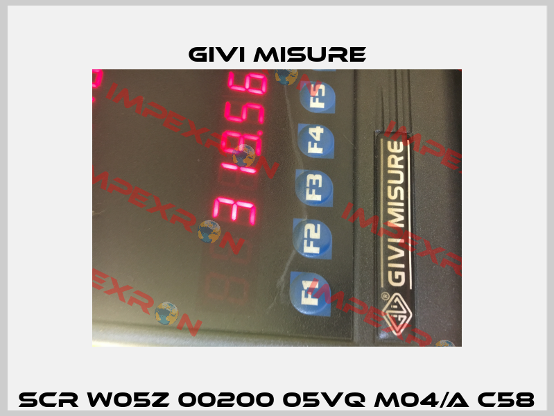 SCR W05Z 00200 05VQ M04/A C58 Givi Misure