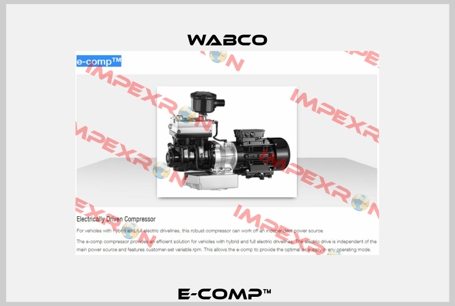 e-comp™  Wabco