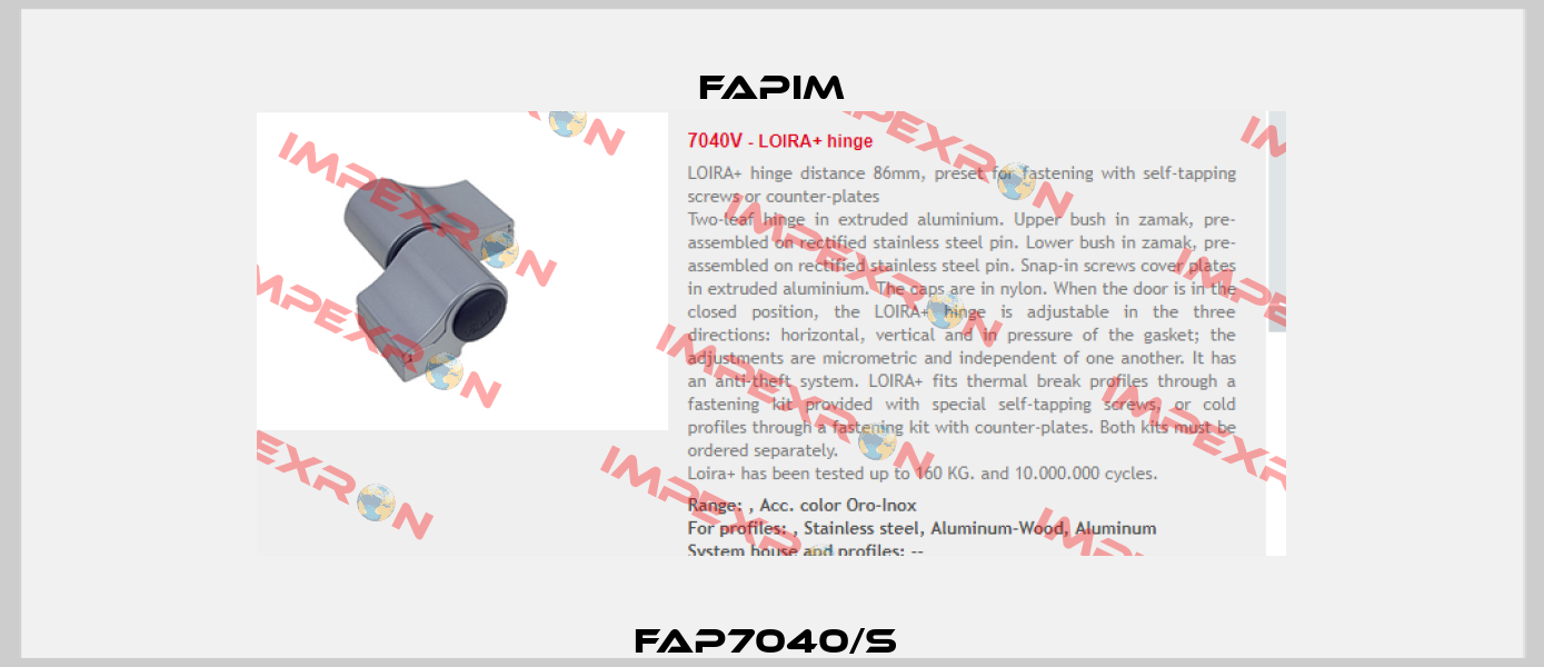 FAP7040/S  Fapim