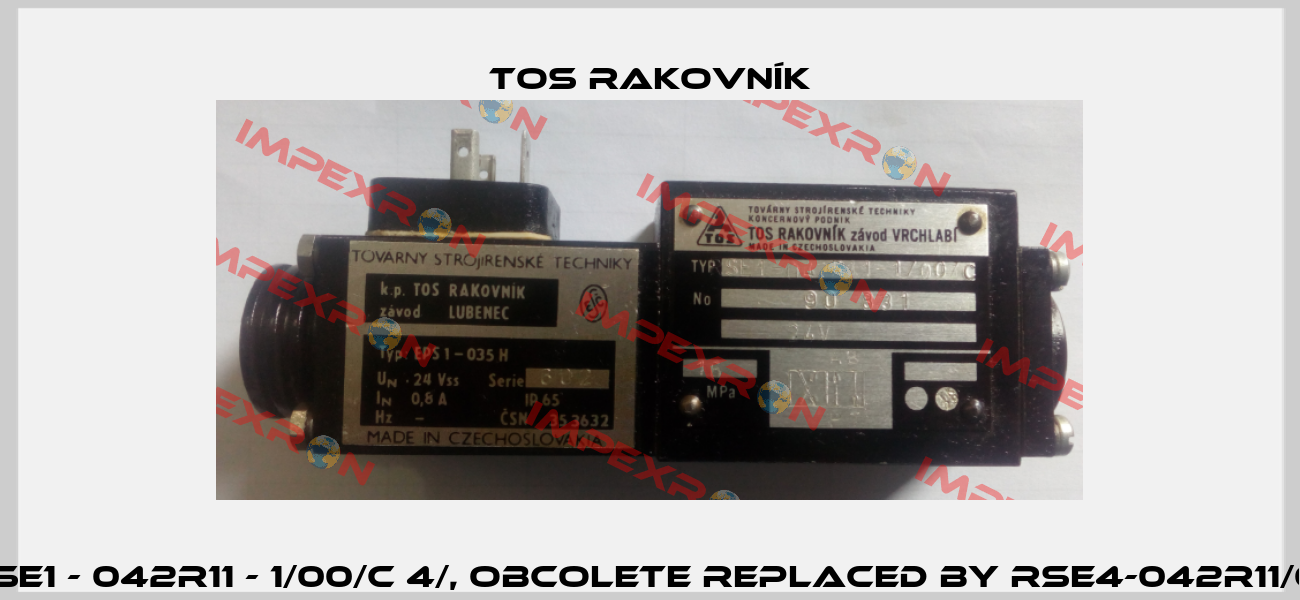 Type: SE1 - 042R11 - 1/00/C 4/, obcolete replaced by RSE4-042R11/024S-1  TOS Rakovník