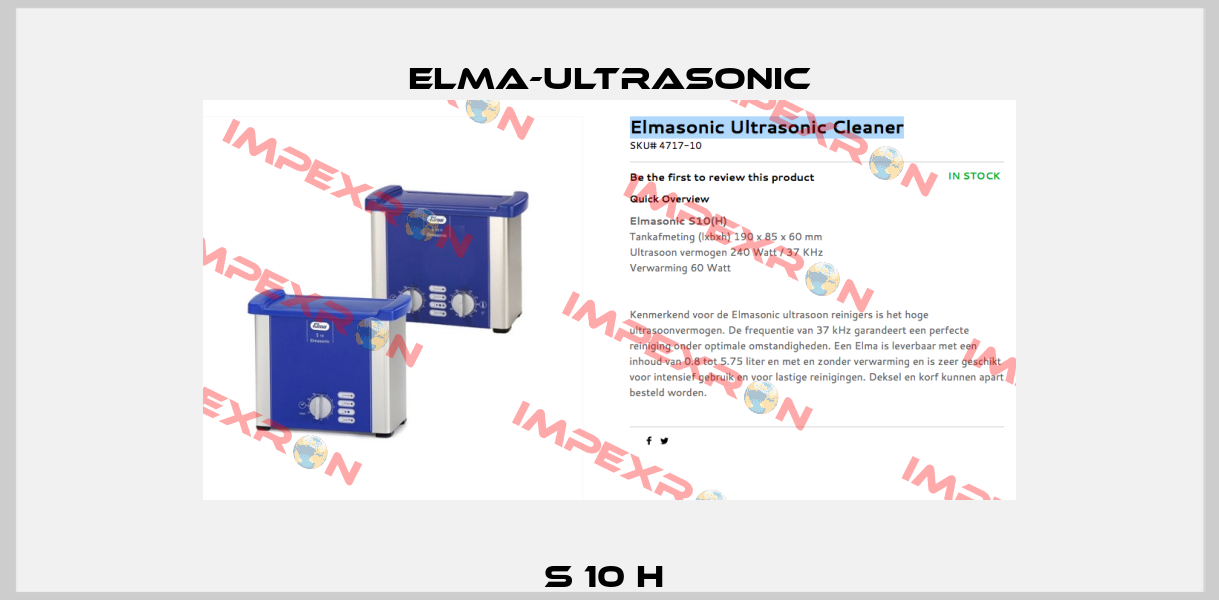 S 10 H  elma-ultrasonic