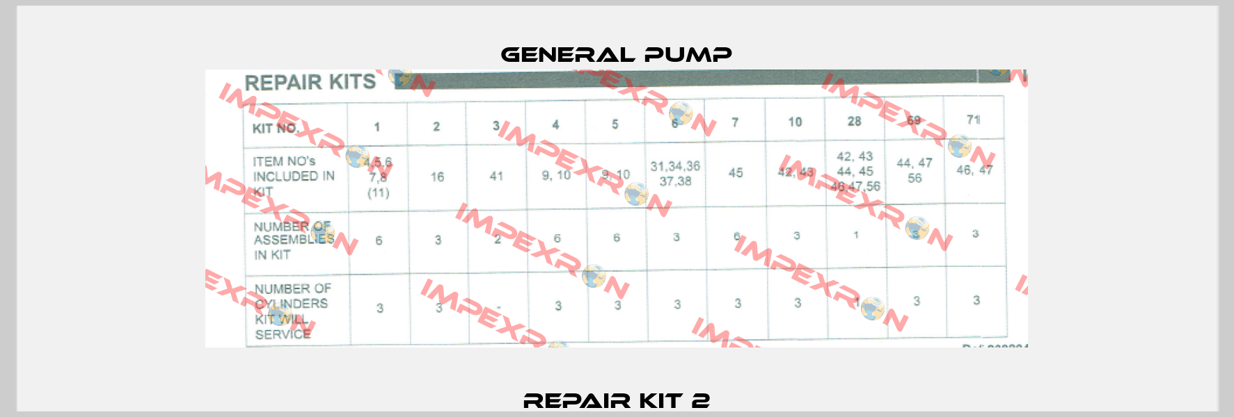 Repair Kit 2 General Pump
