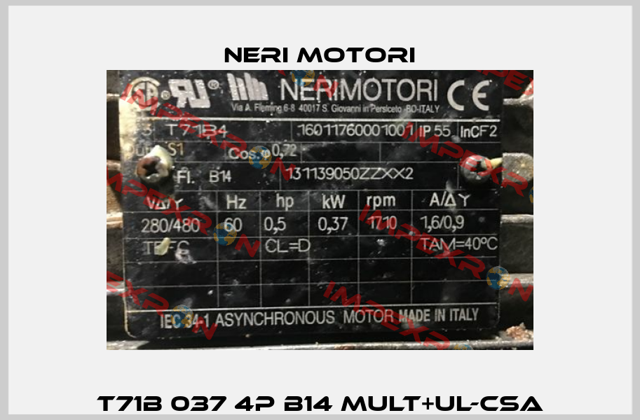 T71B 037 4P B14 MULT+UL-CSA Neri Motori