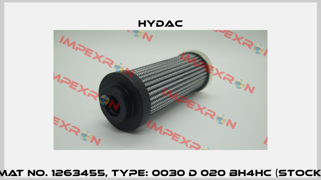 Mat No. 1263455, Type: 0030 D 020 BH4HC (stock) Hydac