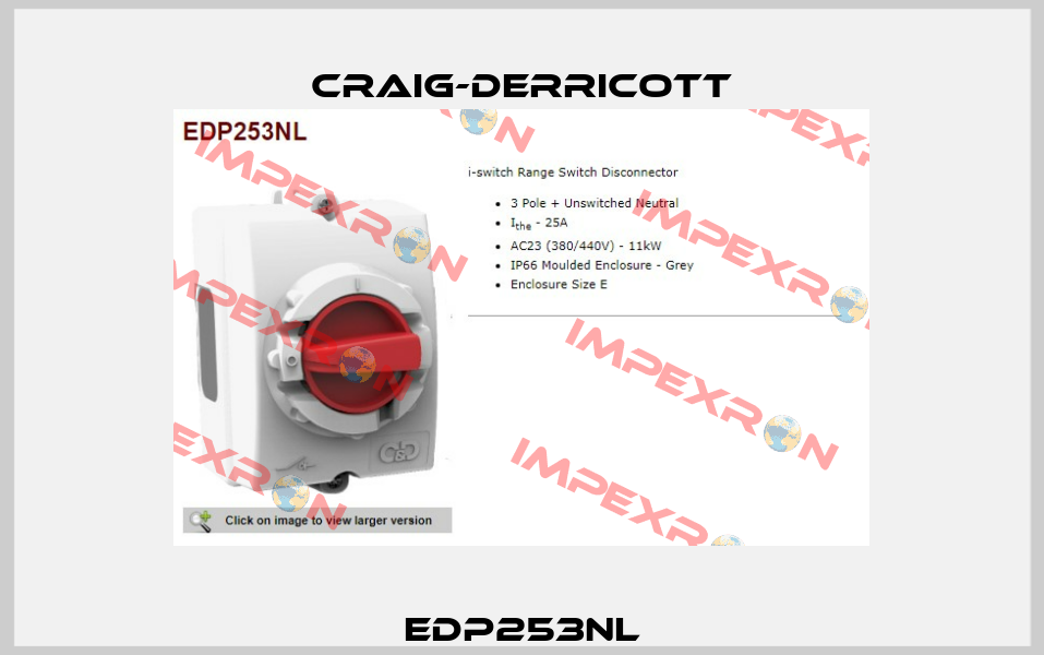 EDP253NL Craig-Derricott