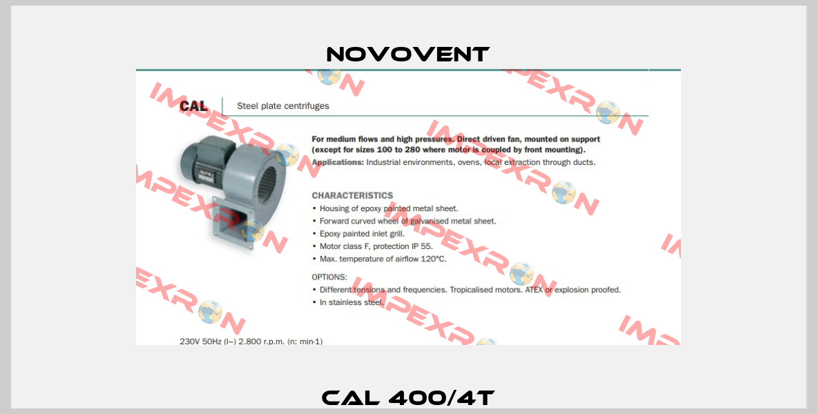 CAL 400/4T Novovent