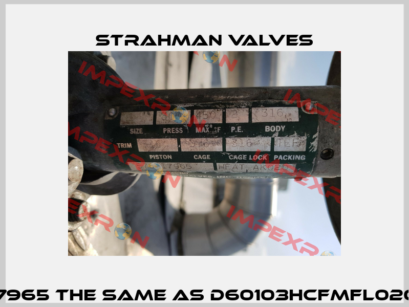 576-17965 the same as D60103HCFMFL0200FFF STRAHMAN VALVES