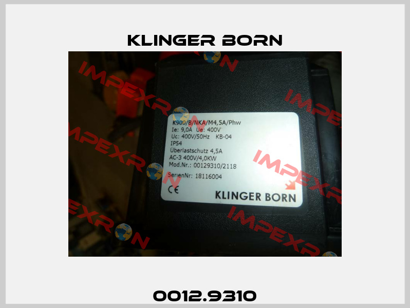 0012.9310 Klinger Born