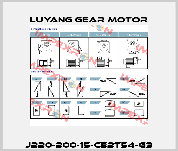 J220-200-15-CE2T54-G3 Luyang Gear Motor