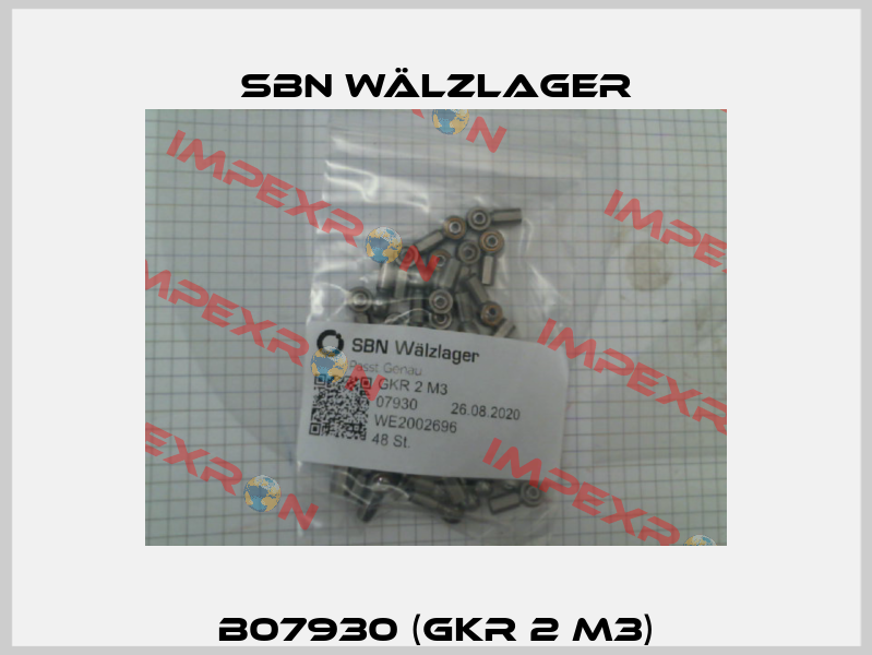 B07930 (GKR 2 M3) SBN Wälzlager