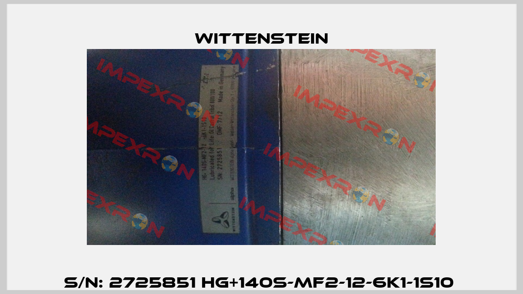 S/N: 2725851 HG+140S-MF2-12-6K1-1S10  Wittenstein