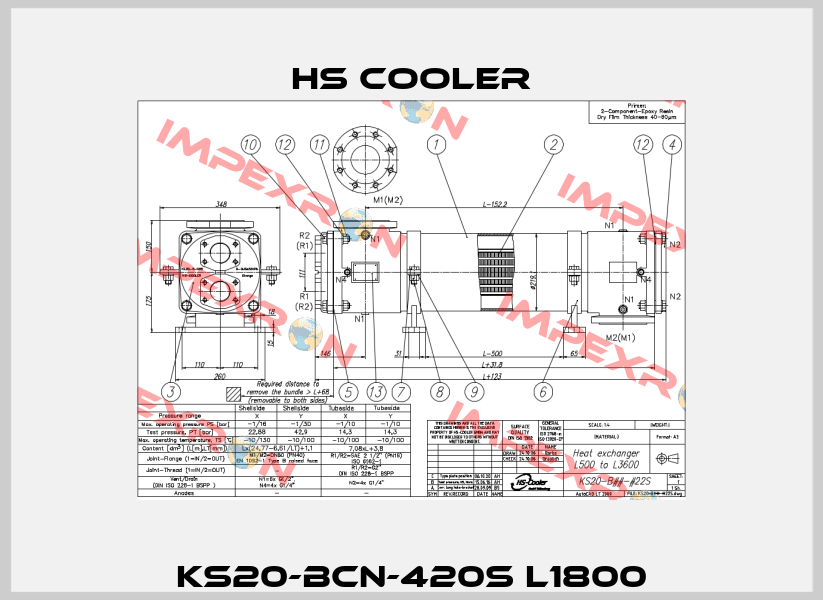 KS20-BCN-420S L1800 HS Cooler