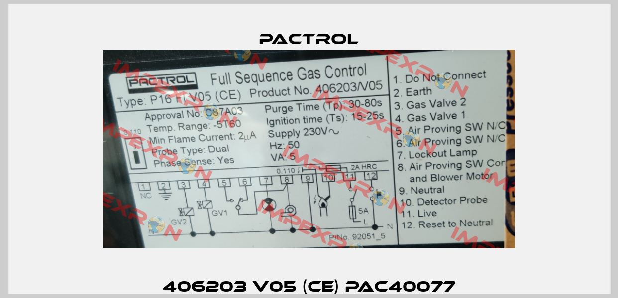 406203 V05 (CE) PAC40077 Pactrol