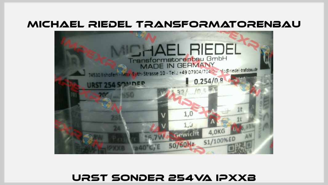 URST Sonder 254VA IPXXB Michael Riedel Transformatorenbau