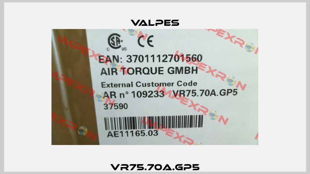 VR75.70A.GP5 Valpes