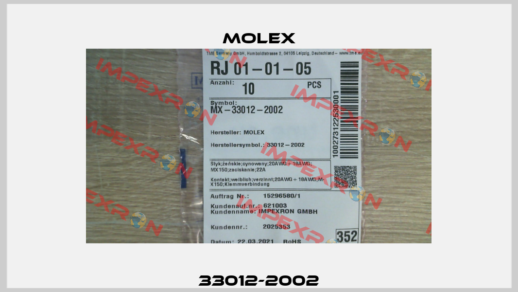 33012-2002 Molex