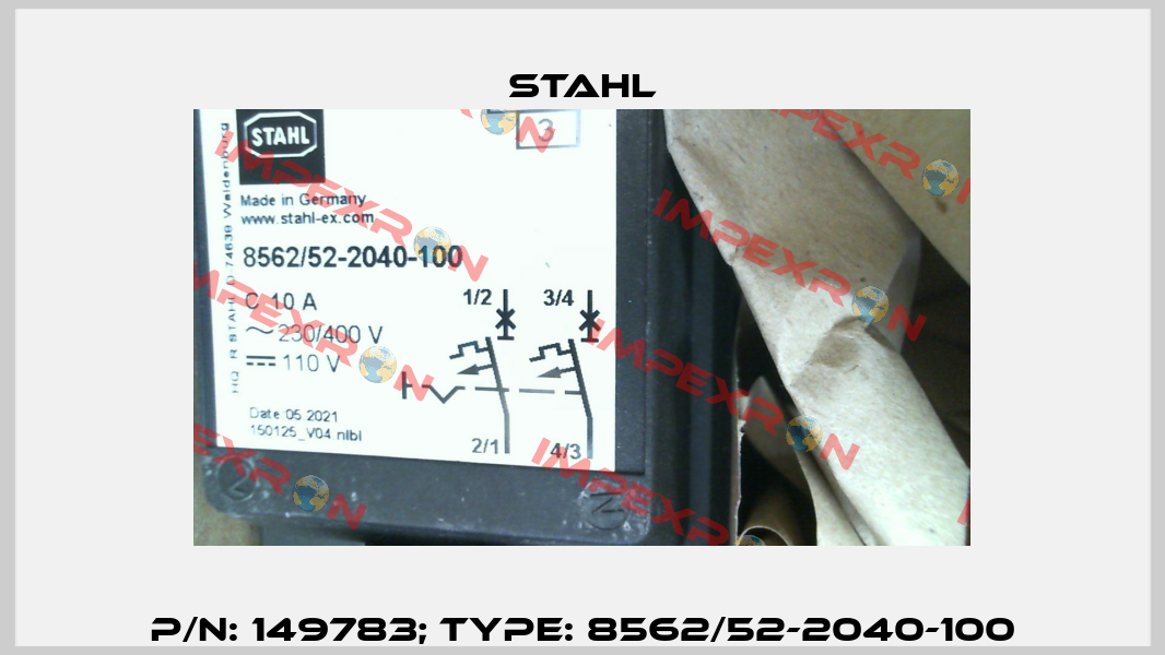 p/n: 149783; Type: 8562/52-2040-100 Stahl