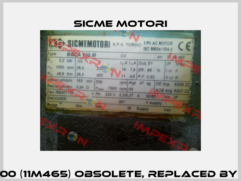 BQCa 100 M – 416 / 200 (11M465) Obsolete, replaced by PM3246200100094  Sicme Motori