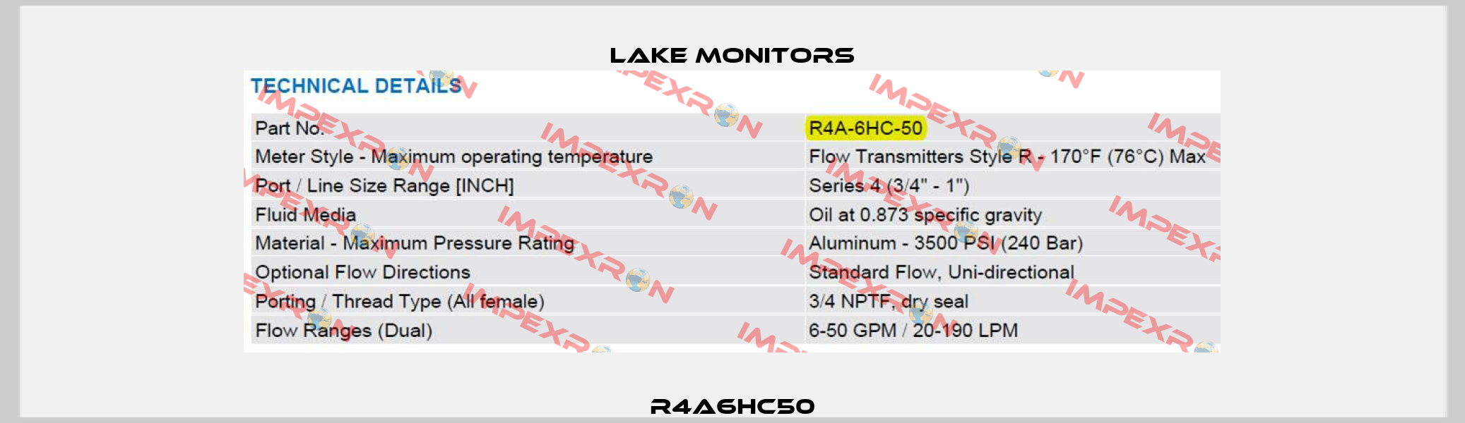 R4A6HC50 Lake Monitors