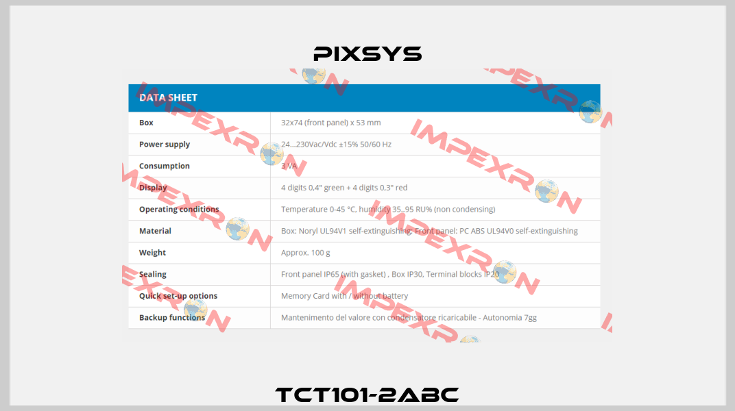 TCT101-2ABC Pixsys