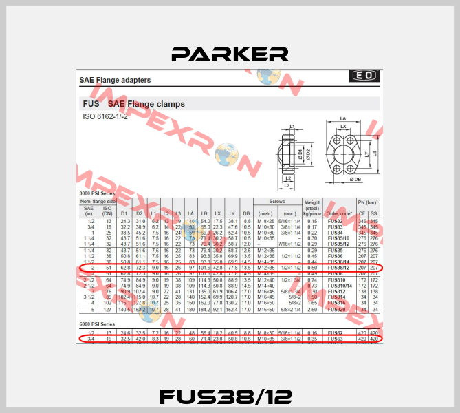 FUS38/12  Parker