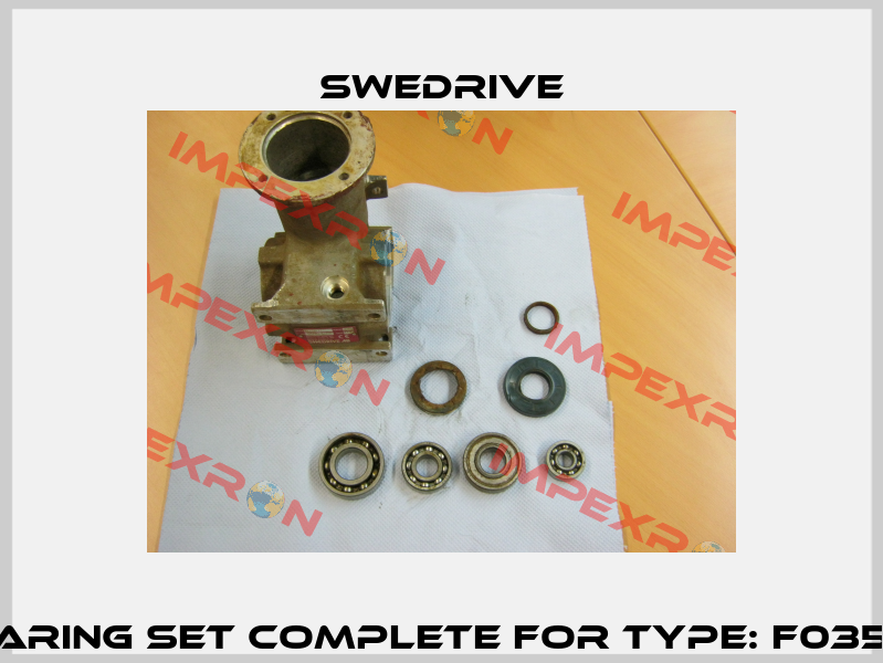 Bearing set complete for type: F035D0 Swedrive