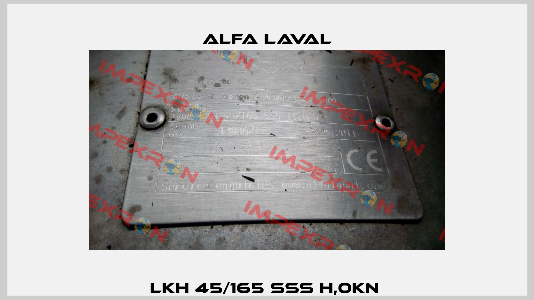 LKH 45/165 SSS H,0KN  Alfa Laval