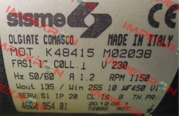 K48415 M02038 Sisme Spa