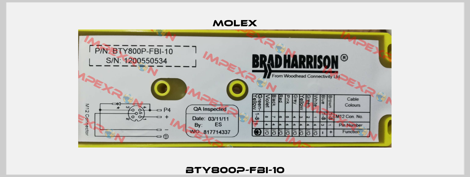 BTY800P-FBI-10 Molex