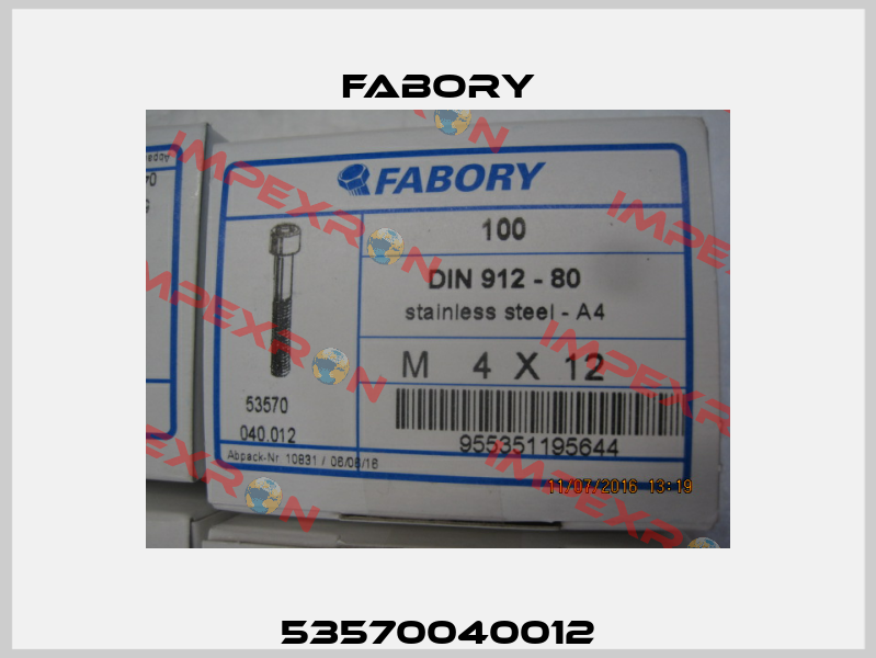 53570040012 Fabory
