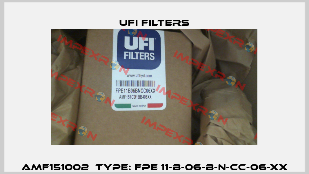 AMF151002  Type: FPE 11-B-06-B-N-CC-06-XX Ufi Filters