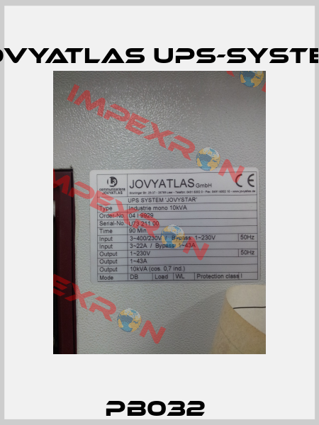 PB032  JOVYATLAS UPS-System