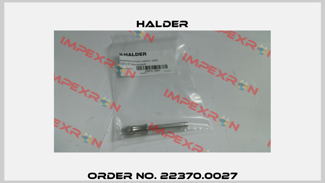 Order No. 22370.0027 Halder