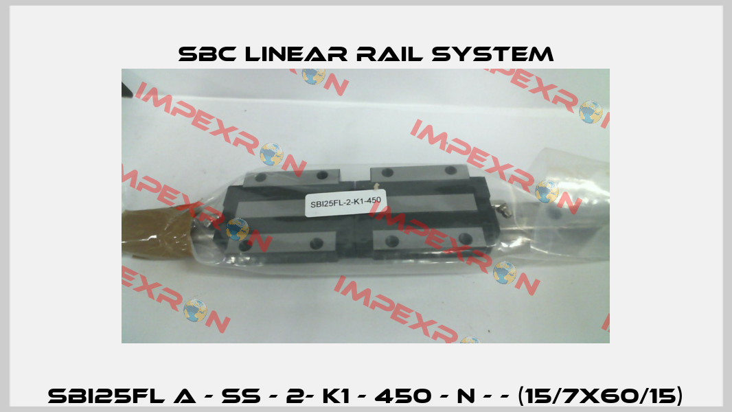 SBI25FL A - SS - 2- K1 - 450 - N - - (15/7x60/15) SBC Linear Rail System