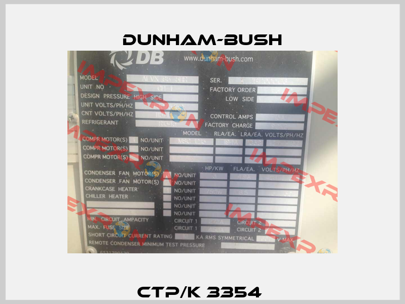 CTP/K 3354  Dunham-Bush