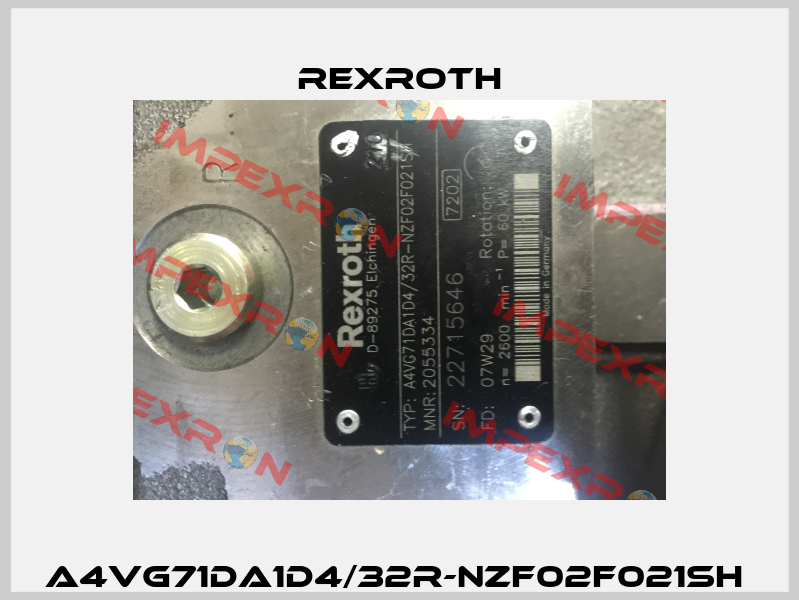 A4VG71DA1D4/32R-NZF02F021SH  Rexroth