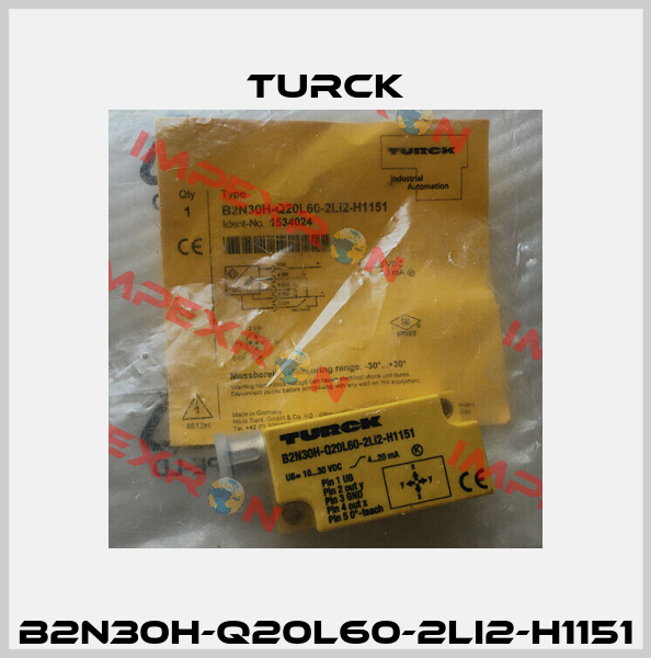 B2N30H-Q20L60-2LI2-H1151 Turck