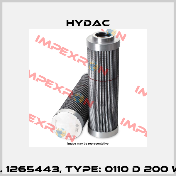 Mat No. 1265443, Type: 0110 D 200 W/HC /-V Hydac