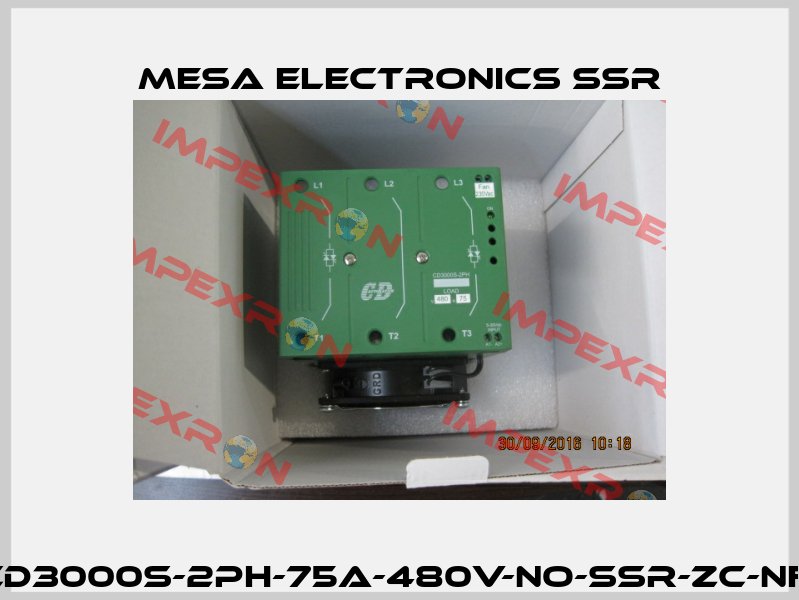CD3000S-2PH-75A-480V-NO-SSR-ZC-NF  Mesa Electronics SSR