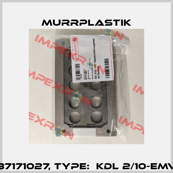87171027, Type:  KDL 2/10-EMV Murrplastik