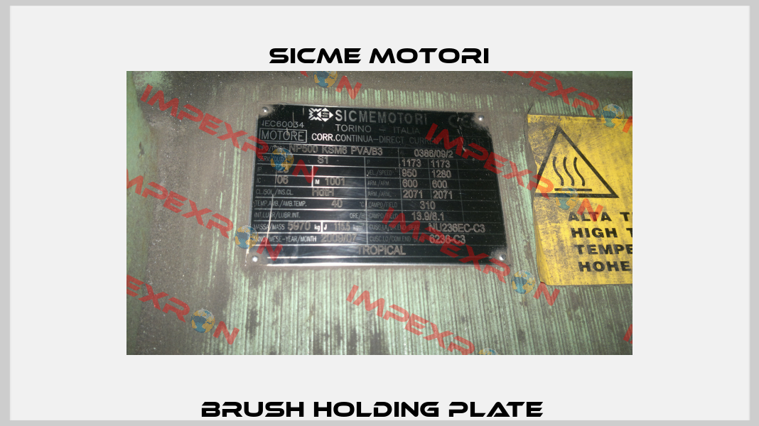 Brush holding plate   Sicme Motori