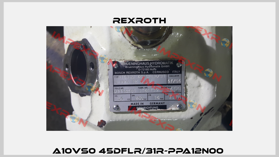 A10VS0 45DFLR/31R-PPA12N00  Rexroth