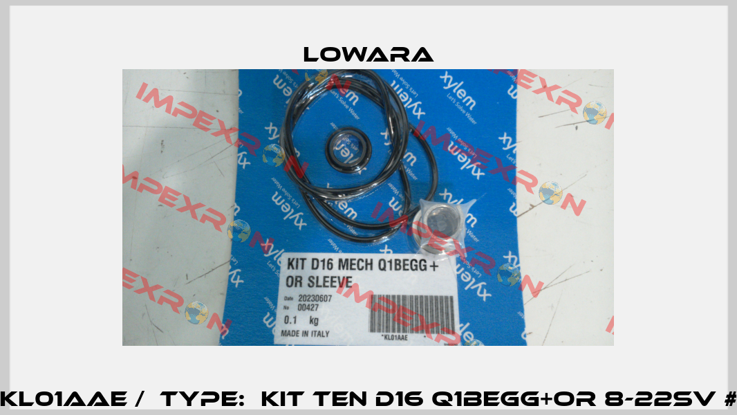 KL01AAE /  Type:  KIT TEN D16 Q1BEGG+OR 8-22SV # Lowara