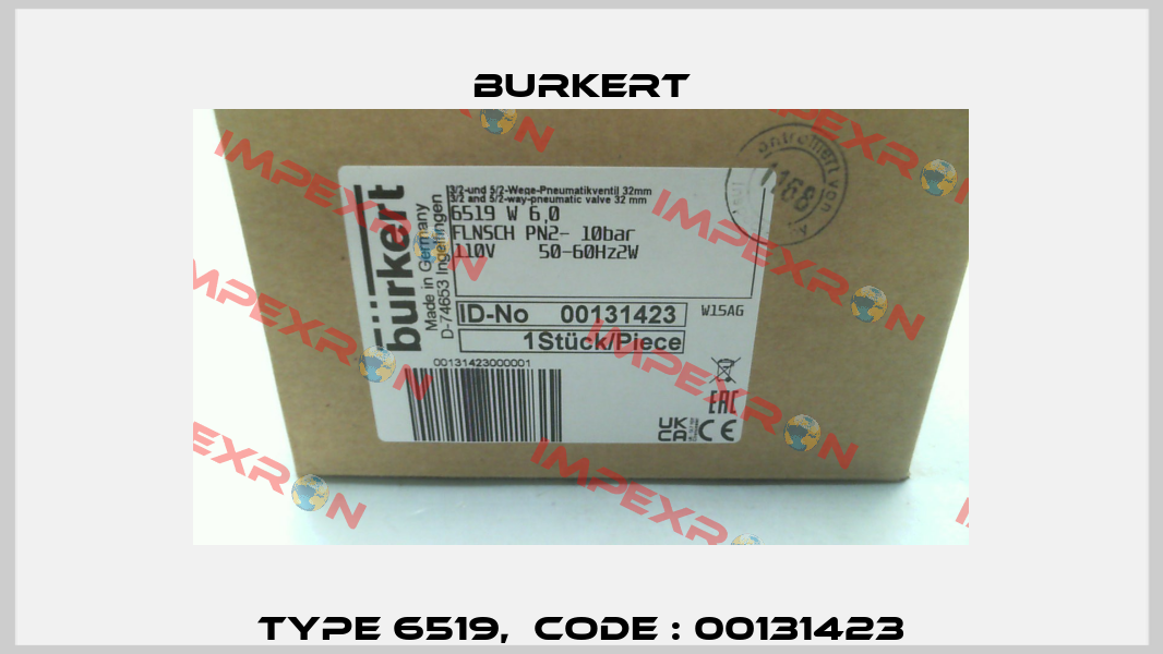 Type 6519,  Code : 00131423 Burkert