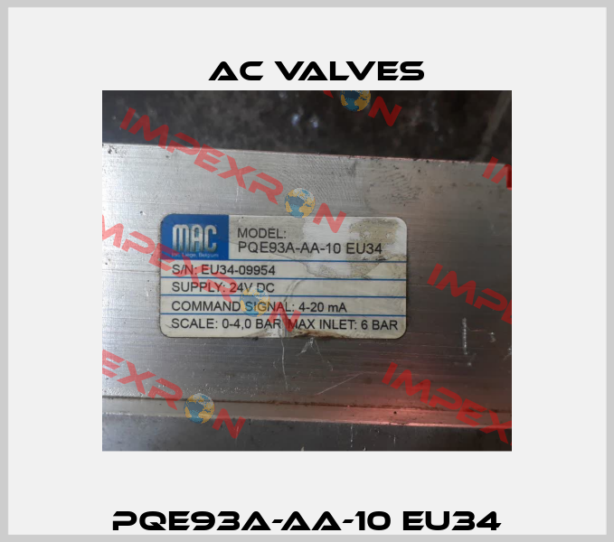 PQE93A-AA-10 EU34 МAC Valves